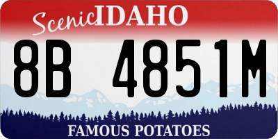 ID license plate 8B4851M