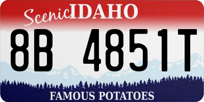 ID license plate 8B4851T