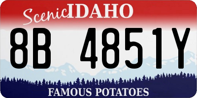 ID license plate 8B4851Y