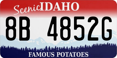 ID license plate 8B4852G