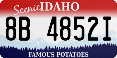 ID license plate 8B4852I