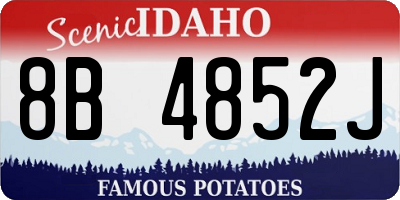 ID license plate 8B4852J