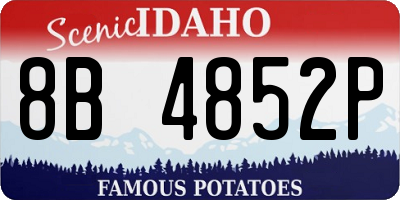 ID license plate 8B4852P