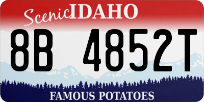 ID license plate 8B4852T
