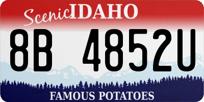 ID license plate 8B4852U