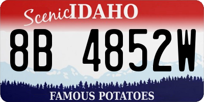 ID license plate 8B4852W