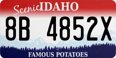 ID license plate 8B4852X