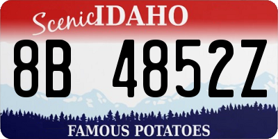 ID license plate 8B4852Z