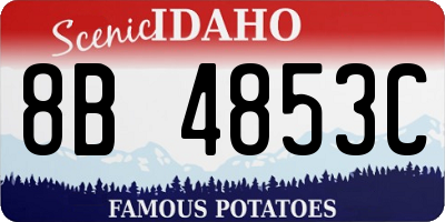 ID license plate 8B4853C