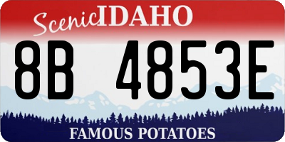 ID license plate 8B4853E