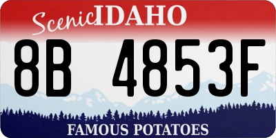 ID license plate 8B4853F