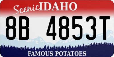 ID license plate 8B4853T