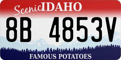 ID license plate 8B4853V