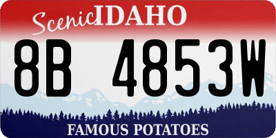 ID license plate 8B4853W