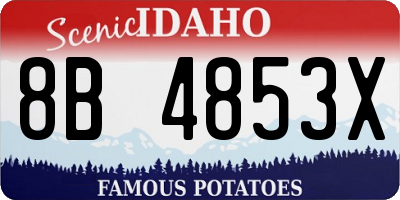 ID license plate 8B4853X