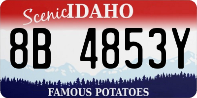 ID license plate 8B4853Y