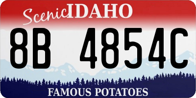 ID license plate 8B4854C