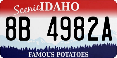 ID license plate 8B4982A