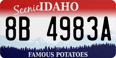 ID license plate 8B4983A