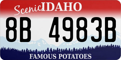 ID license plate 8B4983B
