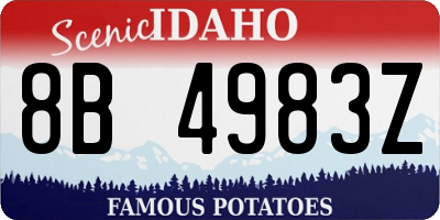 ID license plate 8B4983Z
