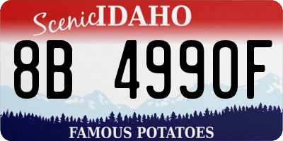 ID license plate 8B4990F