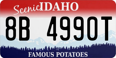 ID license plate 8B4990T