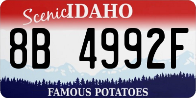 ID license plate 8B4992F