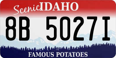 ID license plate 8B5027I