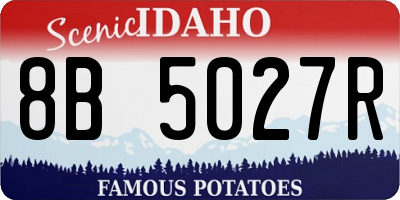 ID license plate 8B5027R