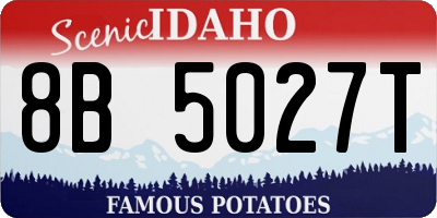 ID license plate 8B5027T