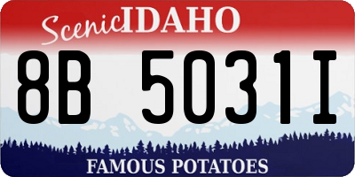 ID license plate 8B5031I
