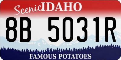 ID license plate 8B5031R