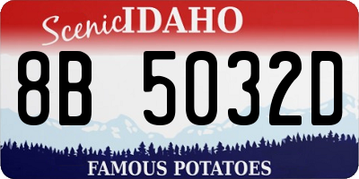 ID license plate 8B5032D