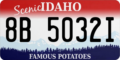 ID license plate 8B5032I