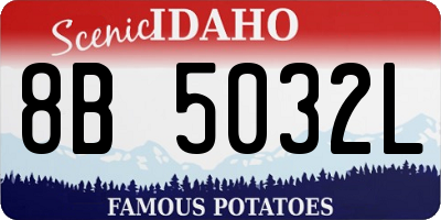 ID license plate 8B5032L
