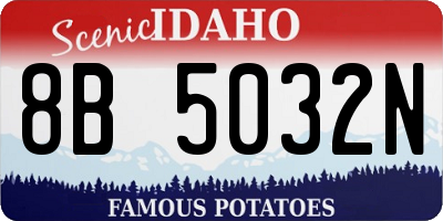ID license plate 8B5032N