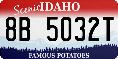 ID license plate 8B5032T