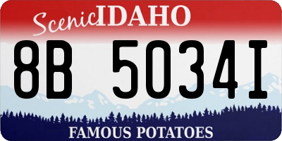 ID license plate 8B5034I