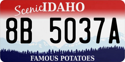 ID license plate 8B5037A