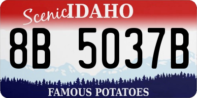 ID license plate 8B5037B