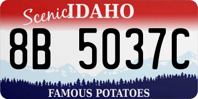 ID license plate 8B5037C