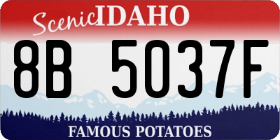 ID license plate 8B5037F