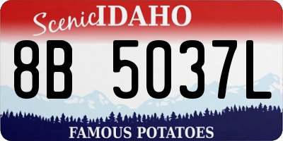 ID license plate 8B5037L