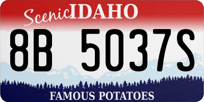 ID license plate 8B5037S