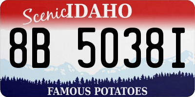 ID license plate 8B5038I