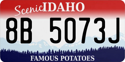 ID license plate 8B5073J