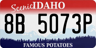 ID license plate 8B5073P