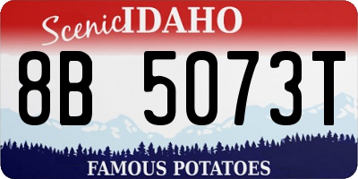 ID license plate 8B5073T