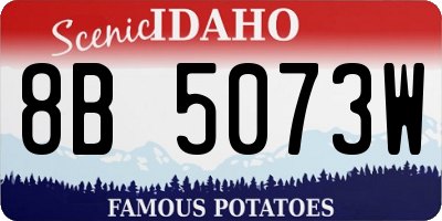 ID license plate 8B5073W